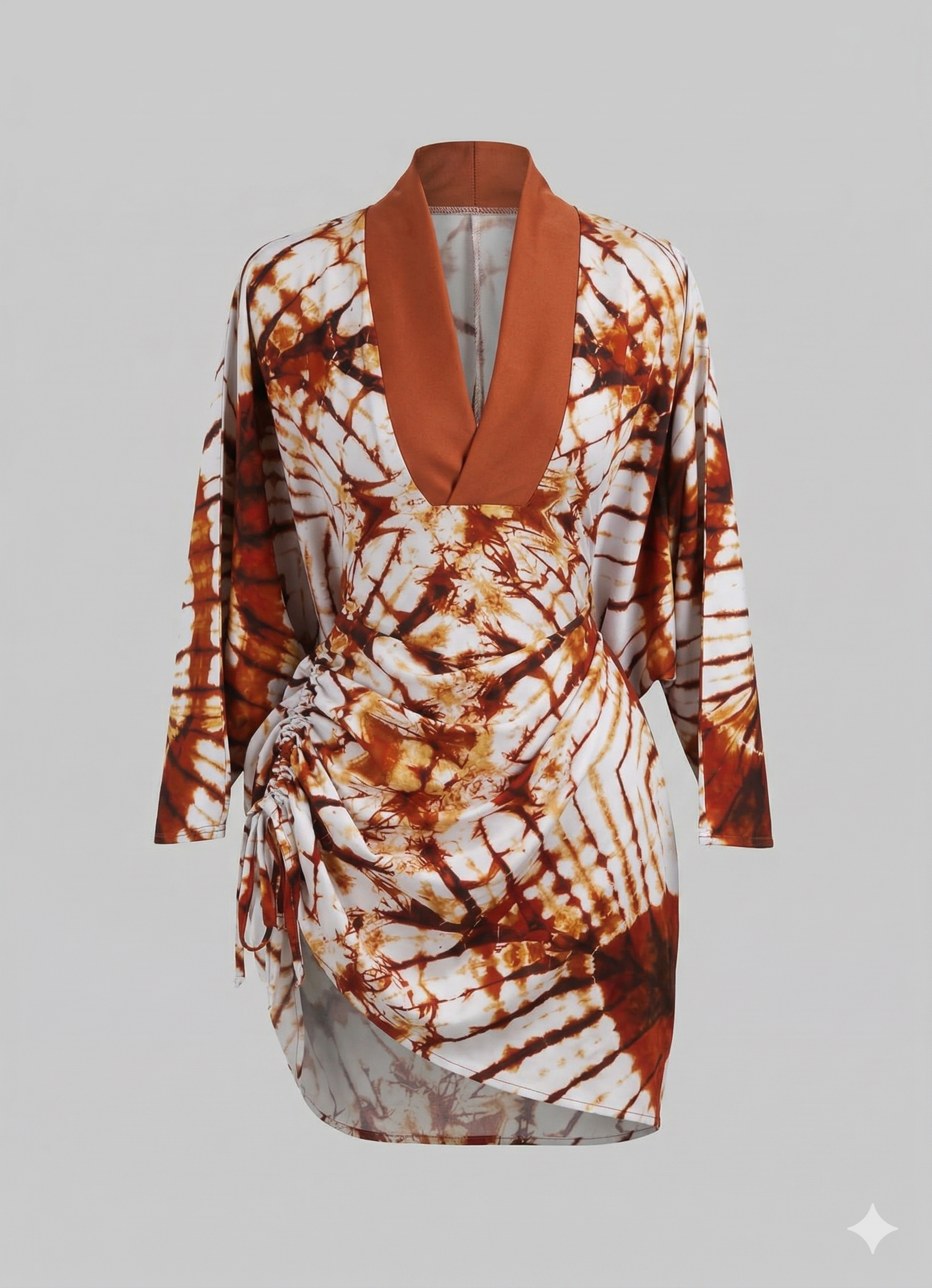 Adire Wrap Mini Dress