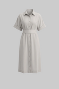 Stone Belted Shirt Dress