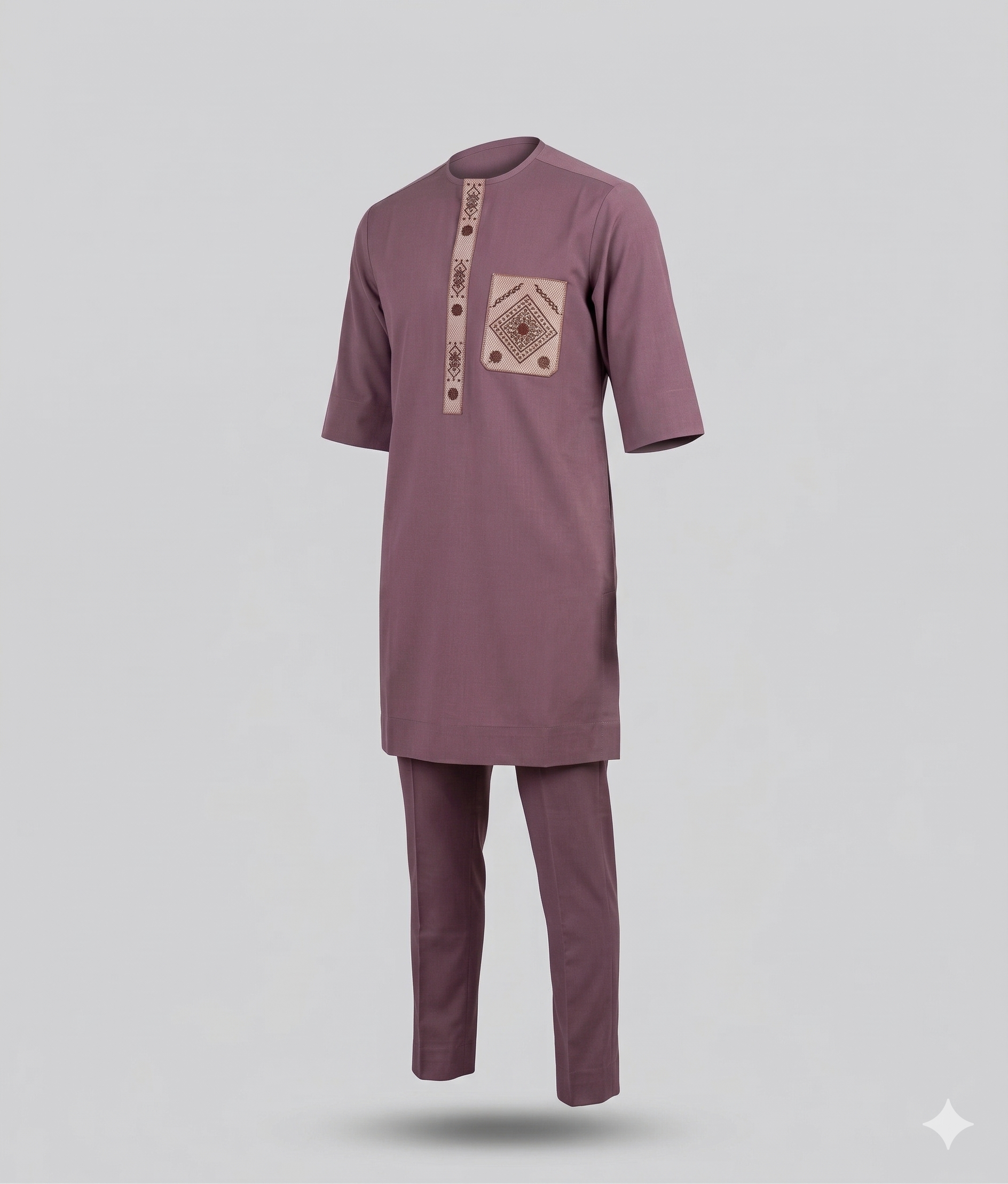 Men's Embroidered Senator Set