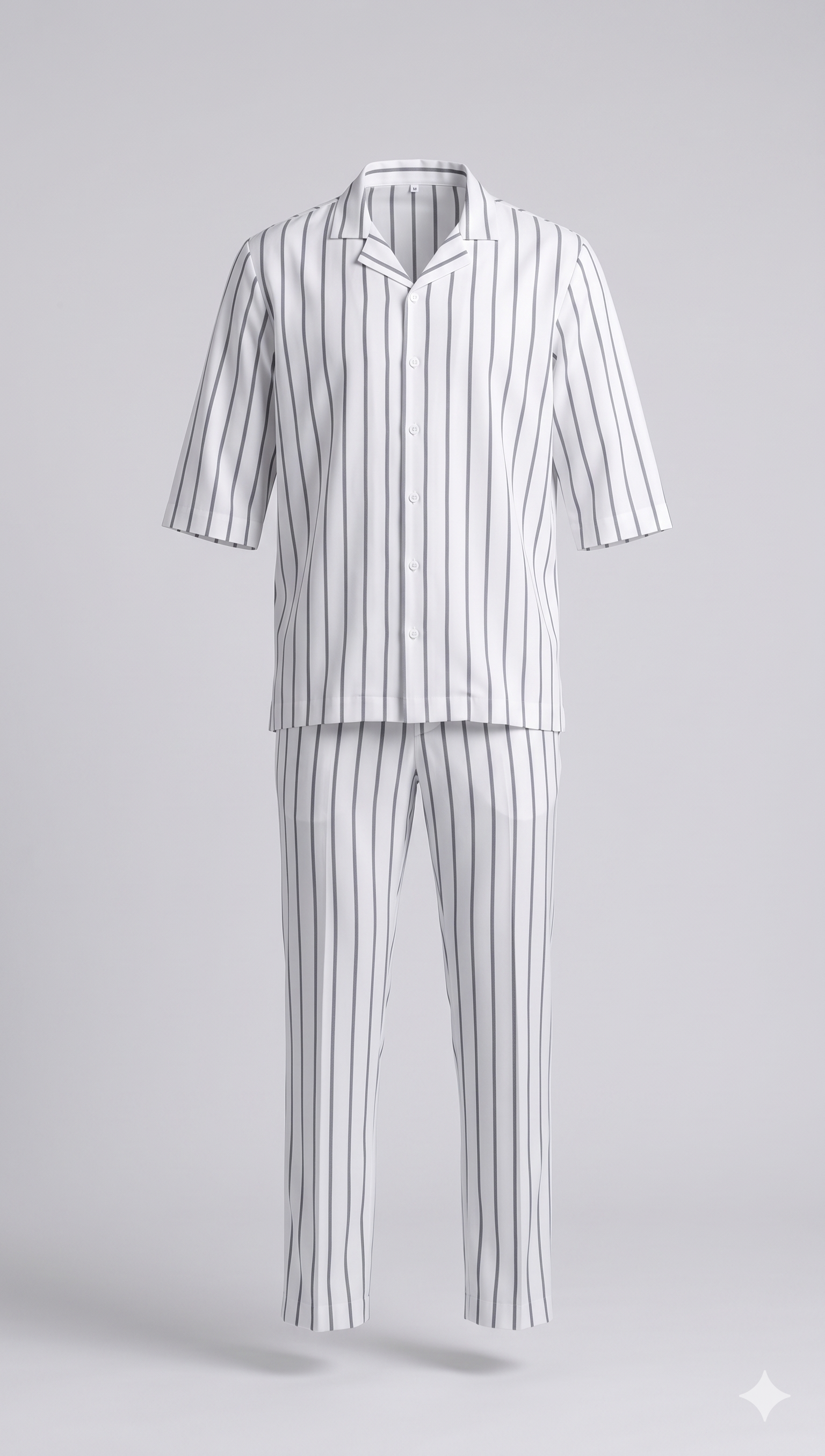 White Pinstripe Co-ord Set