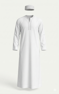 White Embroidered Kaftan