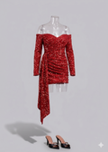 Scarlet Sequence Off-Shoulder Mini Dress